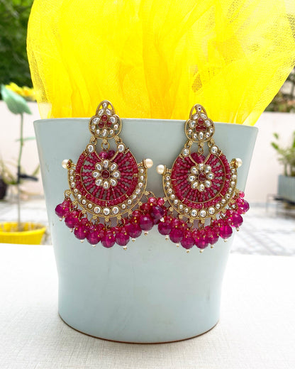 Meera Mahal Chandeliers Earring