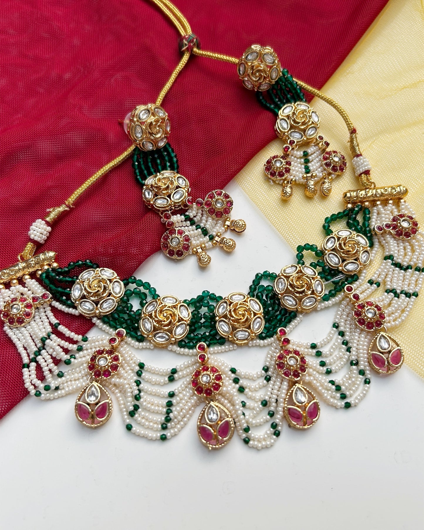 pearl necklace and earring set