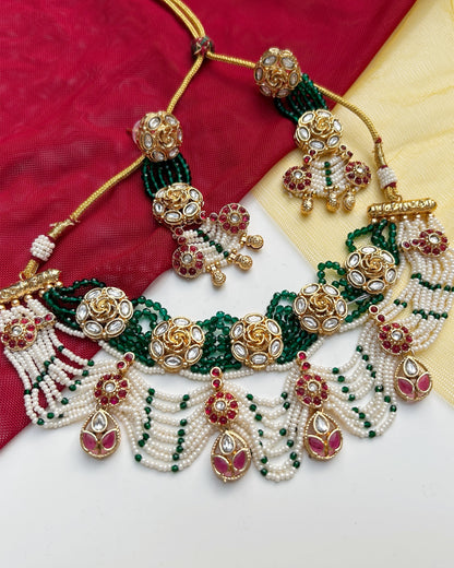 pearl necklace and earring set