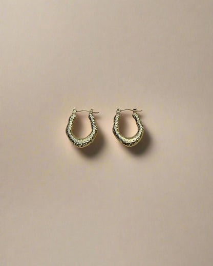 hoop earrings on women