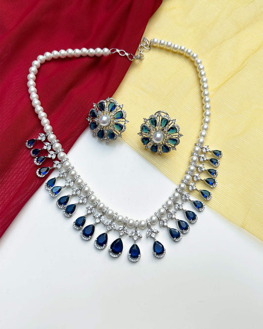 white pearl necklace