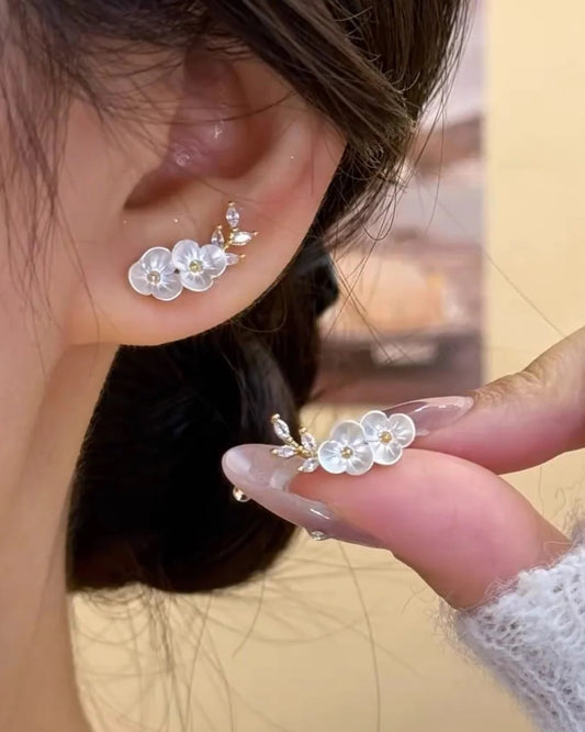 Pearl Floral Studs