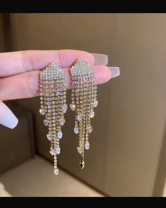 Crystal Waterfall Earrings
