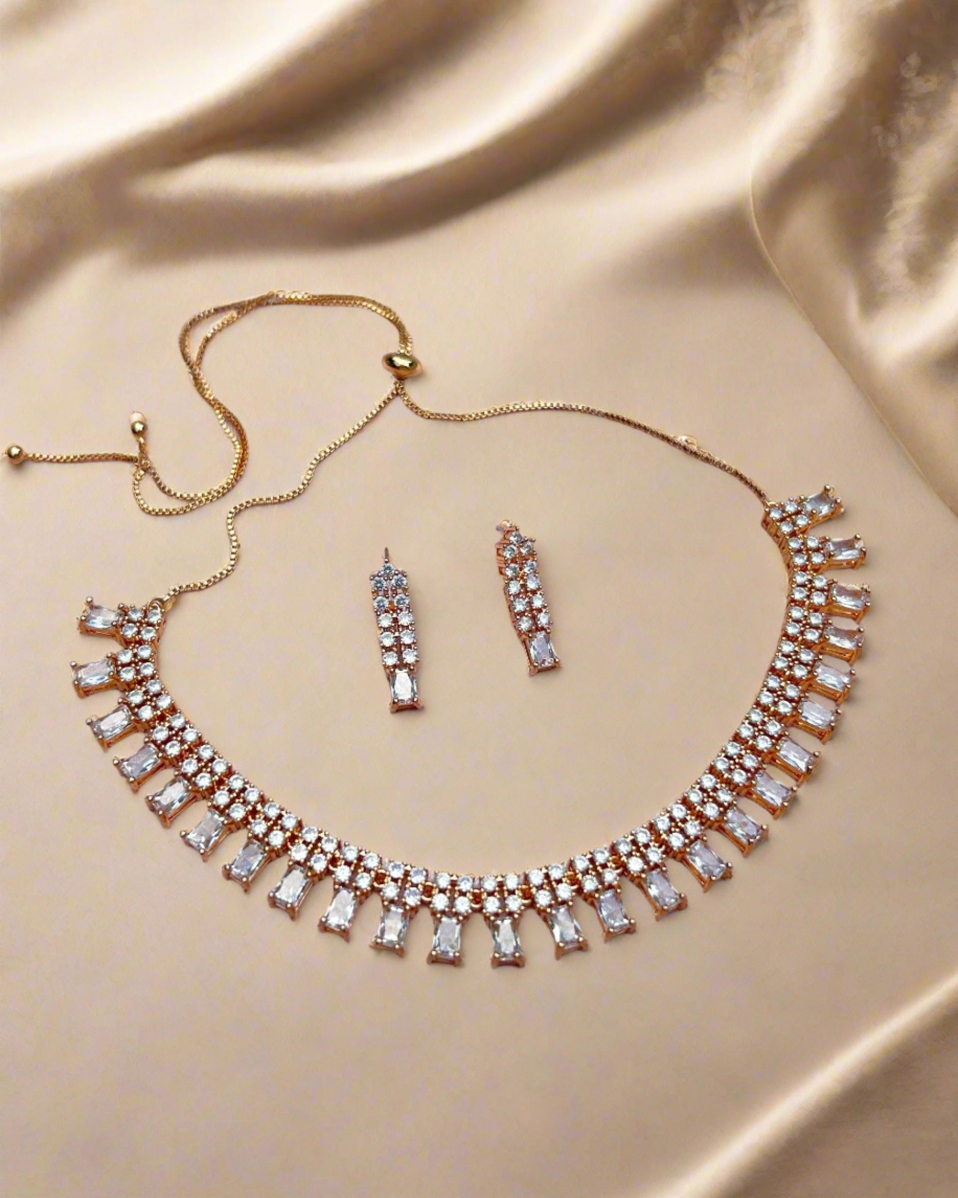 rose gold jewelry set