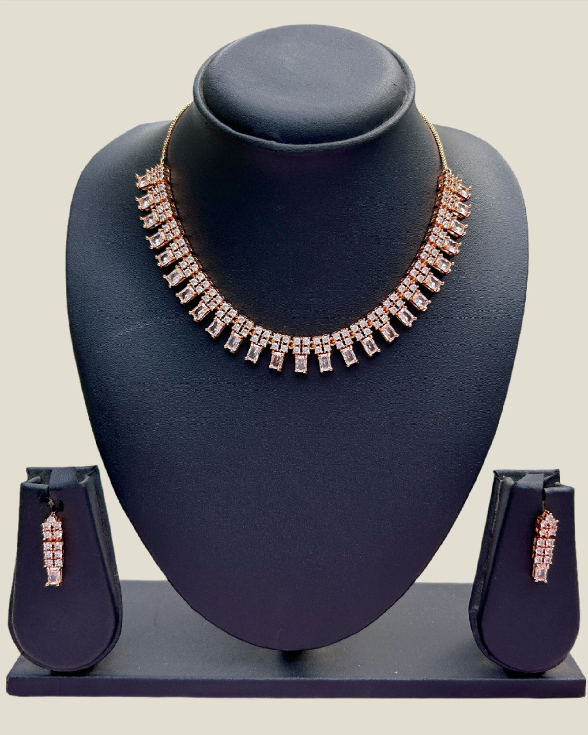 rose gold jewelry set