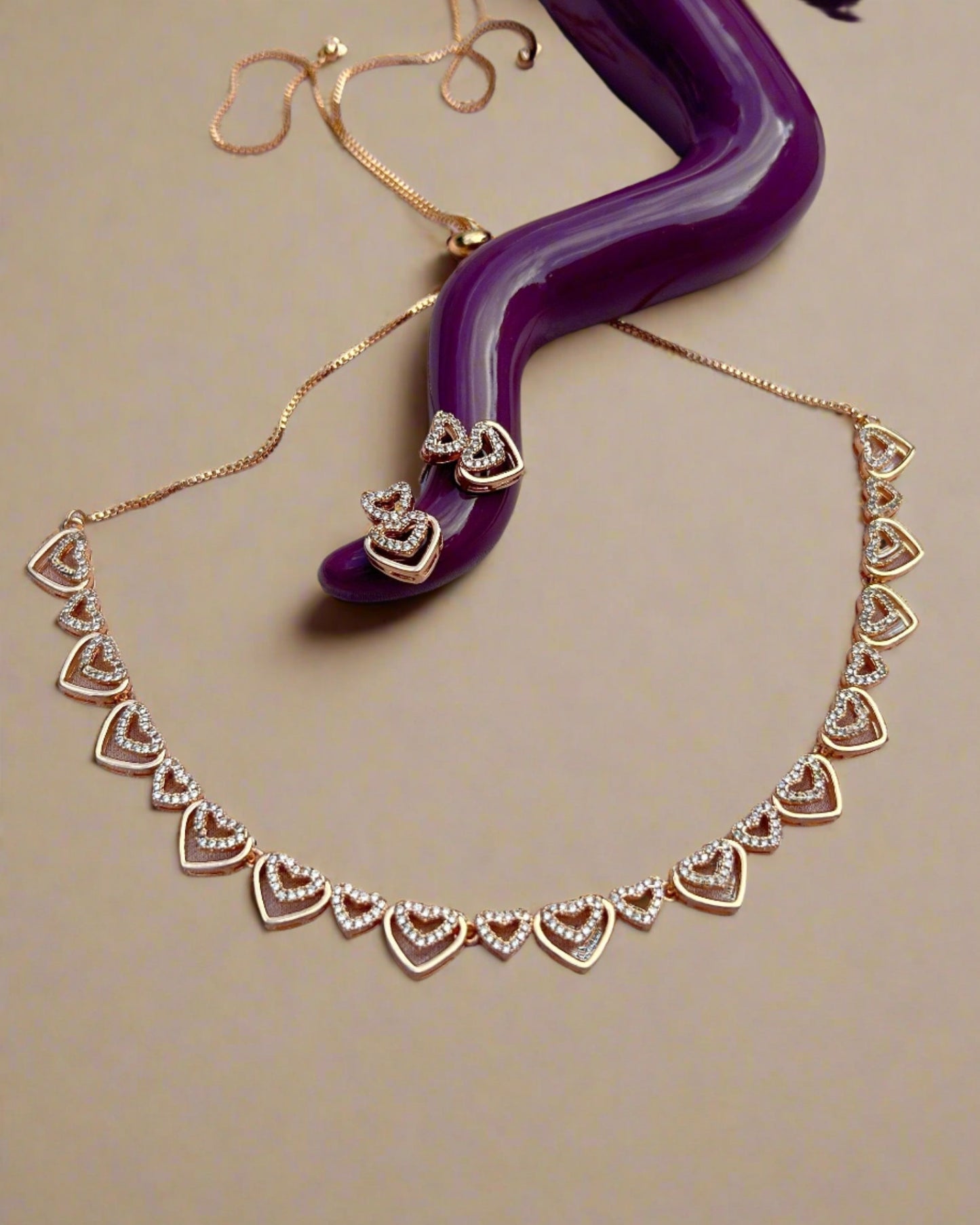 women heart necklace