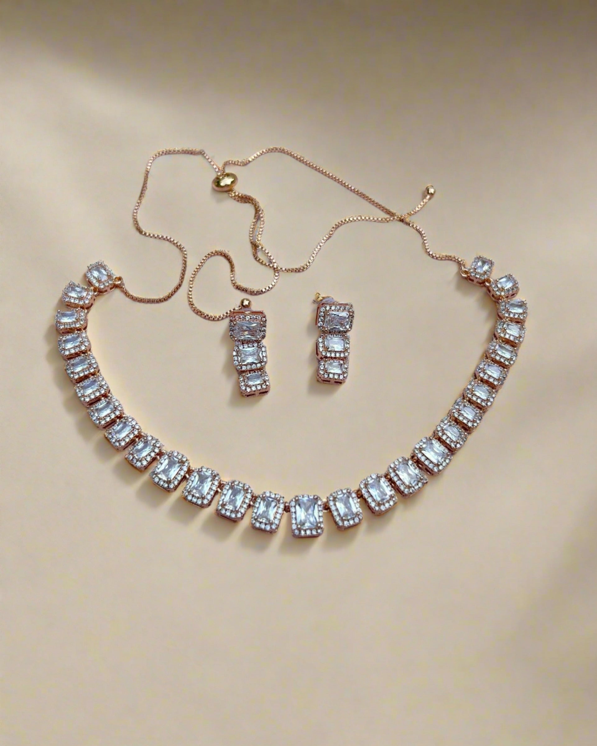 necklace and earrings