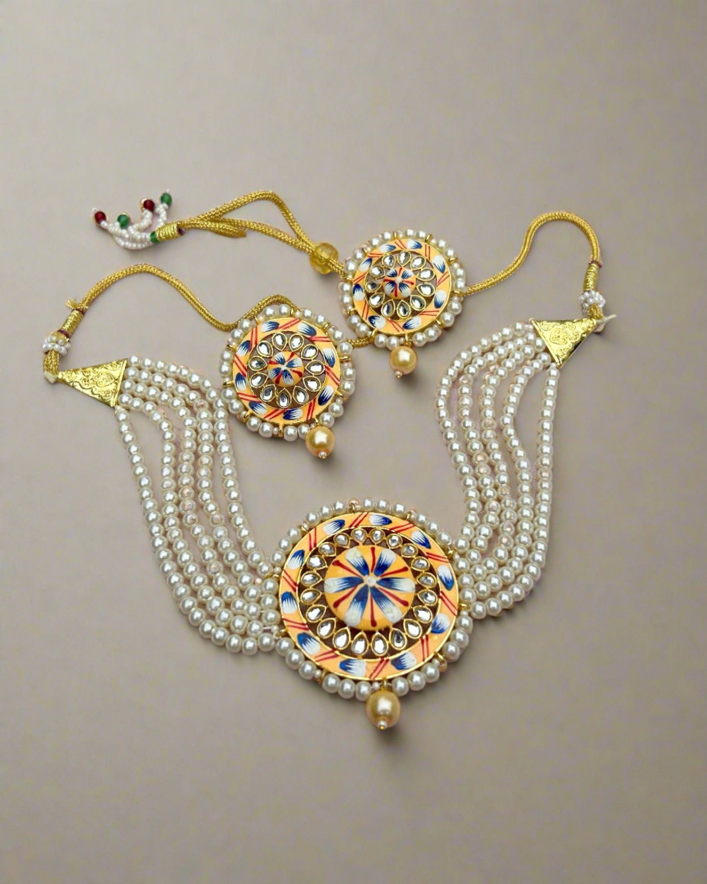 Meenakari Esha Pearl Choker Set