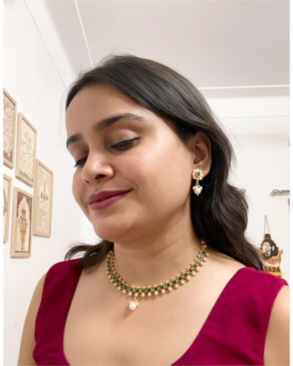 green jewellery set