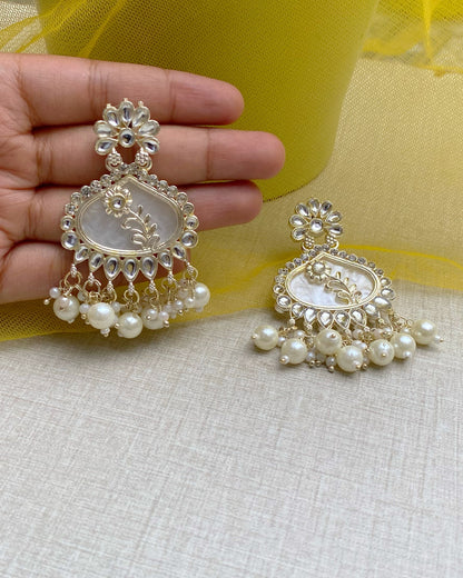 Pearl Blossom Tear Drop Earring