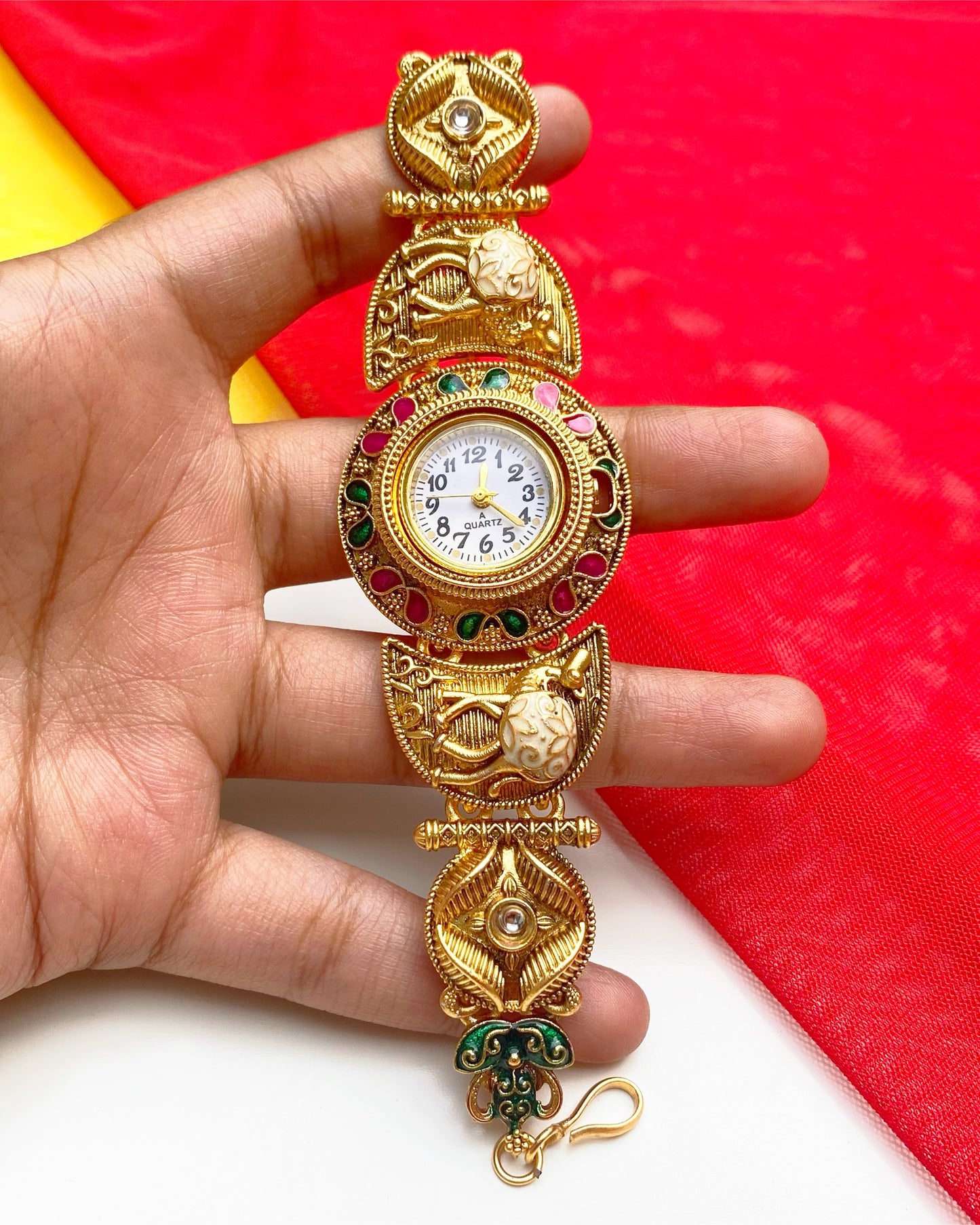 Circular Temple Gajraj Watch
