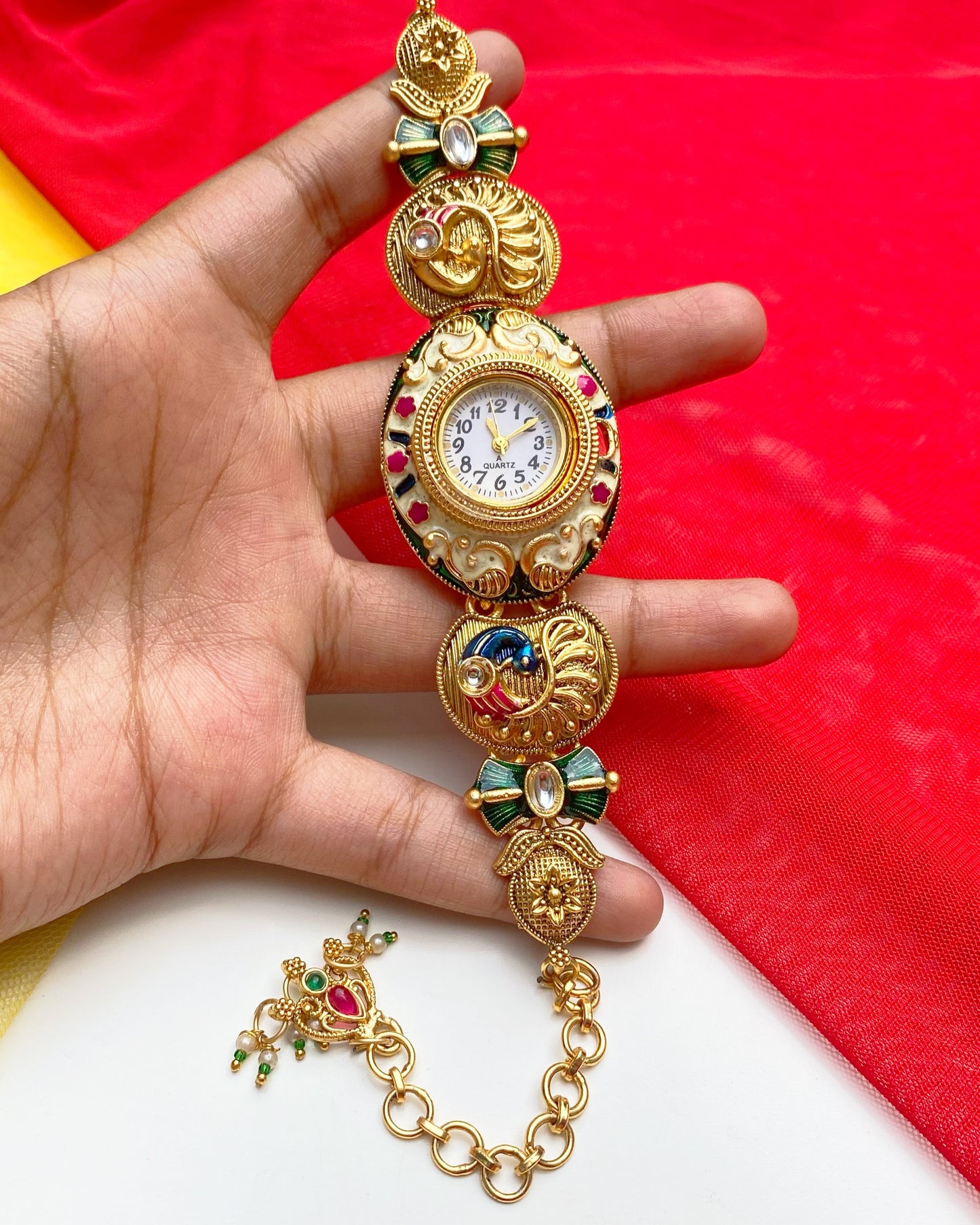 Traditional Peacock Charm Watch