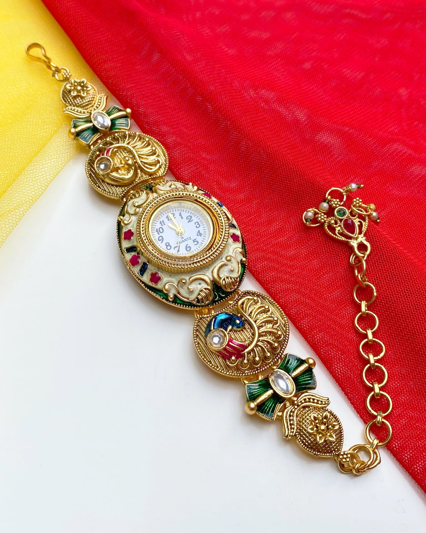 Traditional Peacock Charm Watch