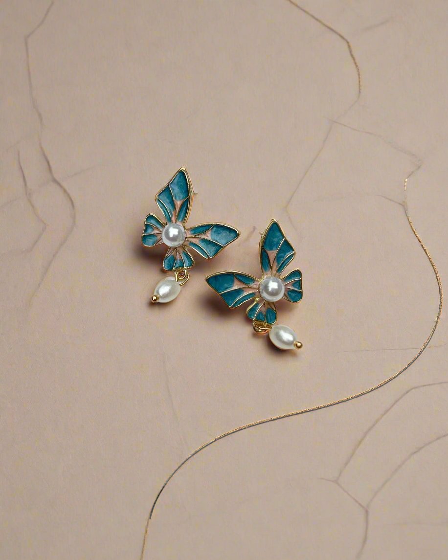 stud butterfly earrings