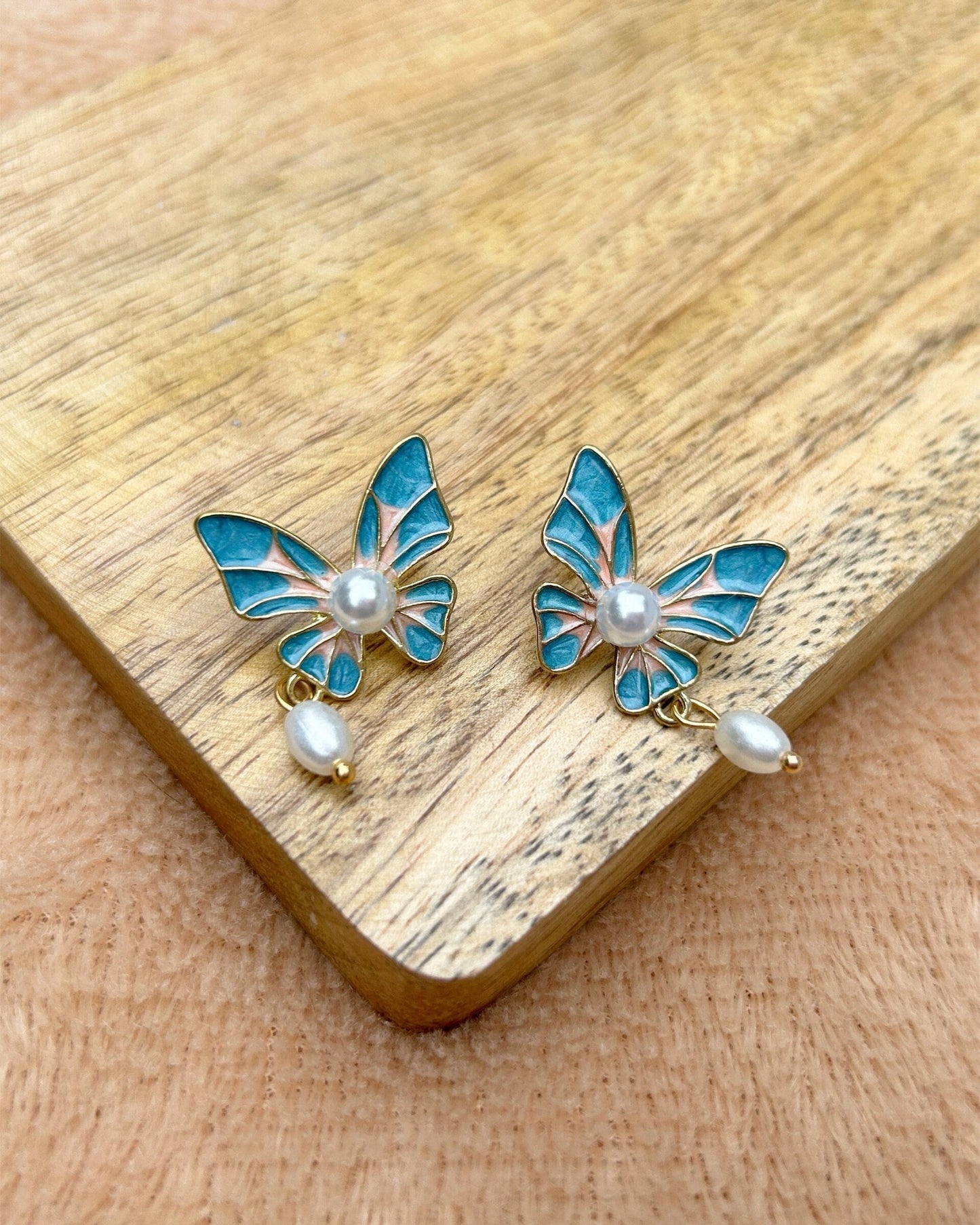 stud butterfly earrings