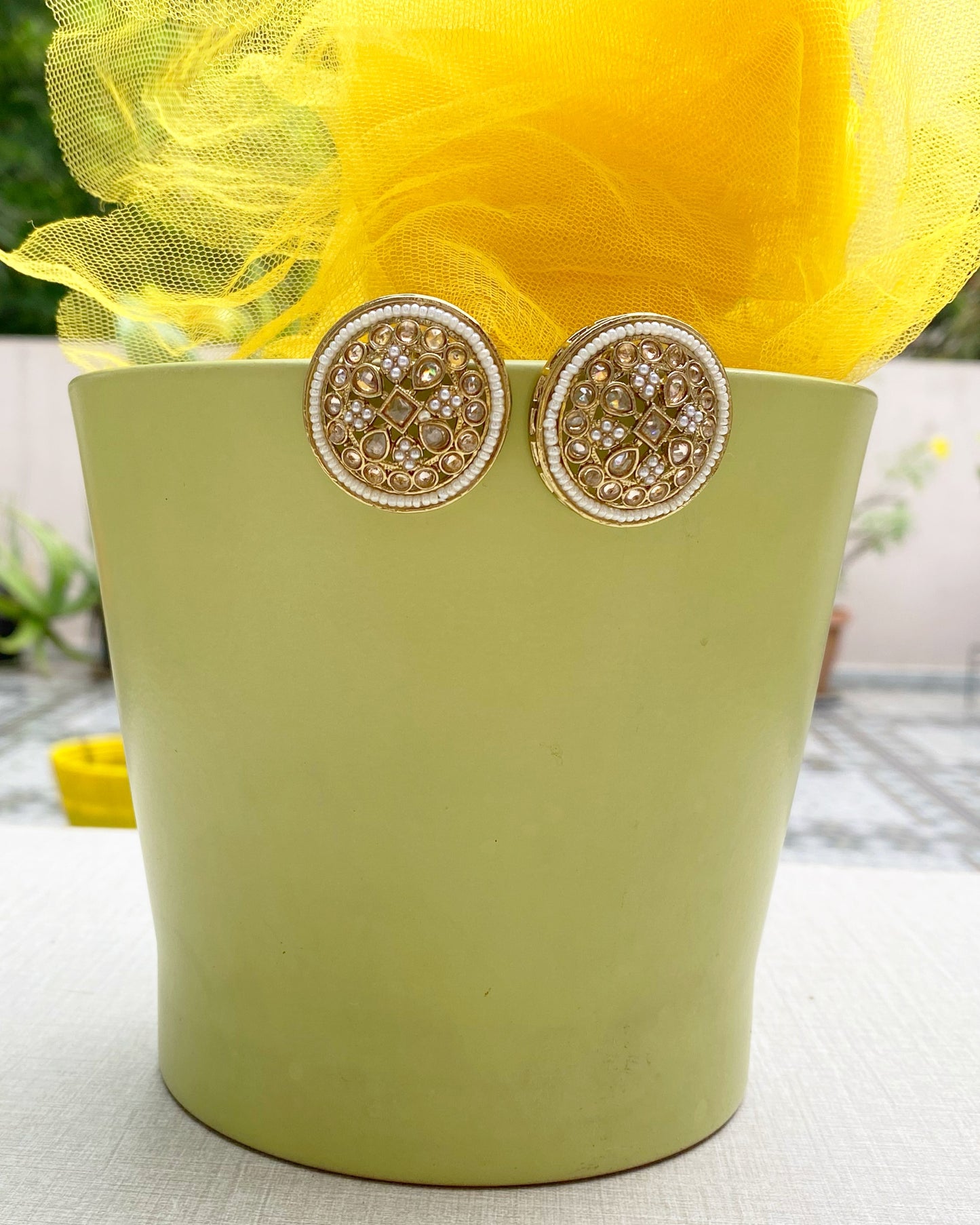 Gold Imperial Bloom Stud Earrings