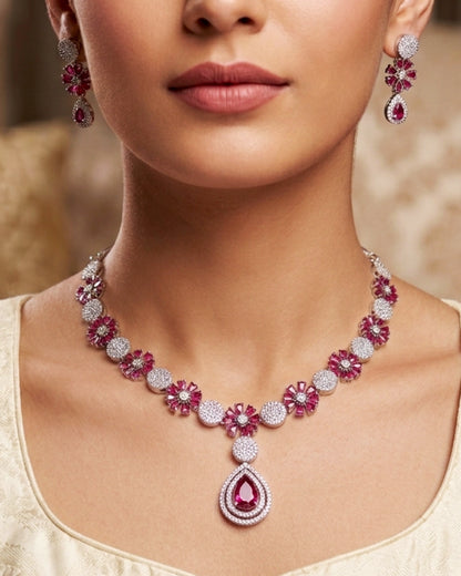 Rose Pink Blossom Pear-Drop Set