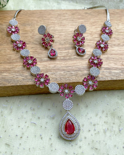 Rose Pink Blossom Pear-Drop Set