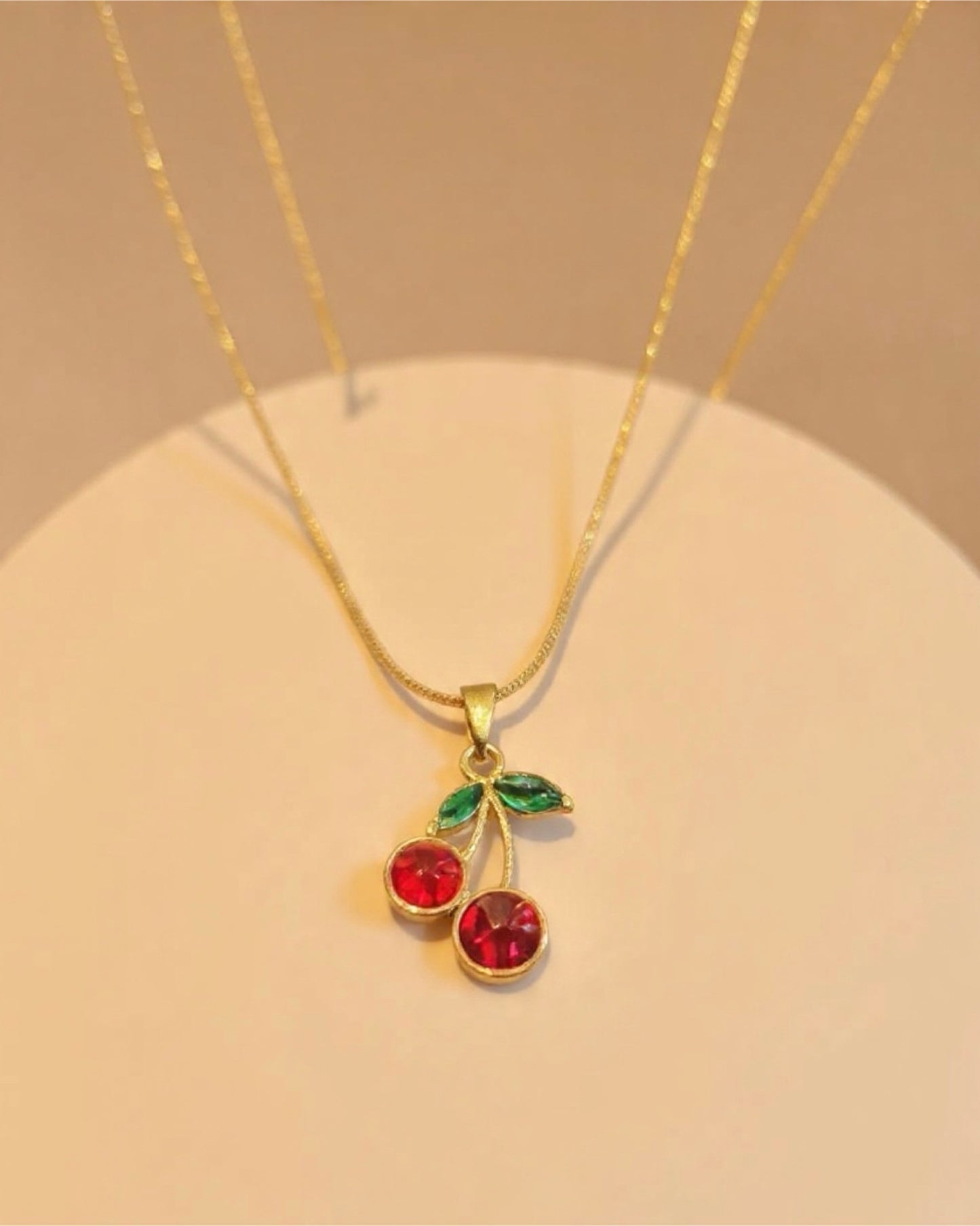 Cherry Pendant Chain Necklace For Women