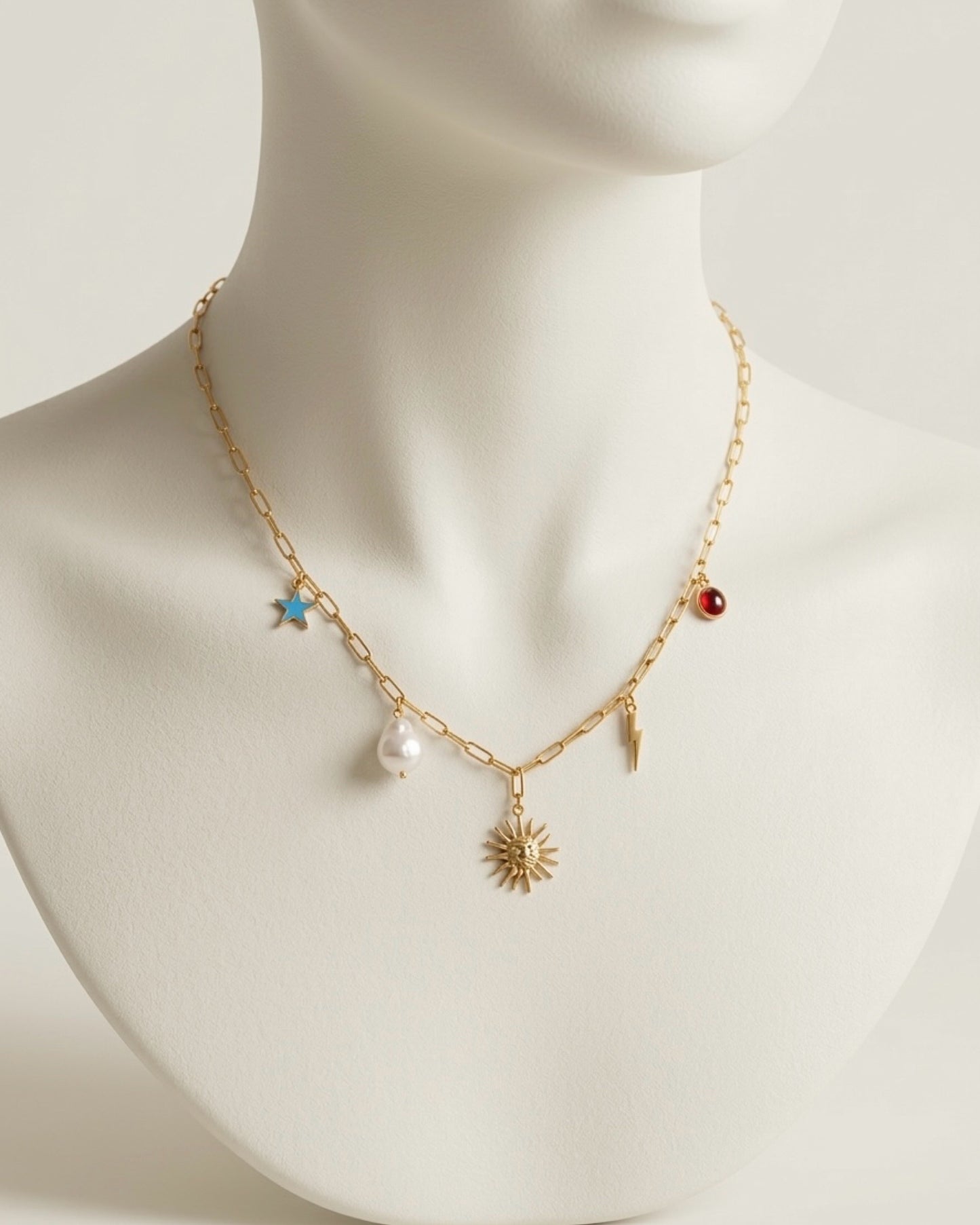 Summer-Themed Charm Necklace