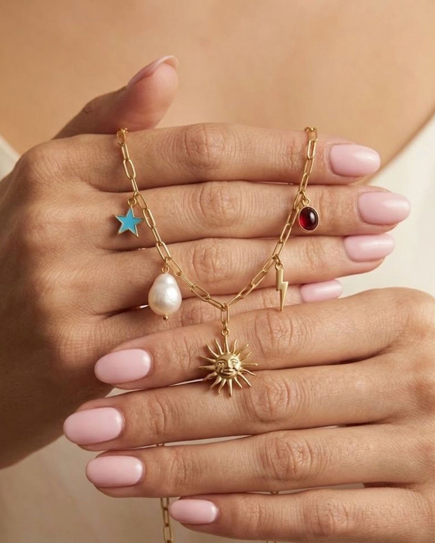 Summer-Themed Charm Necklace