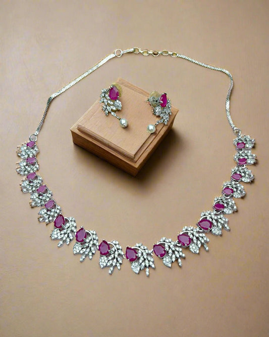 pink necklace