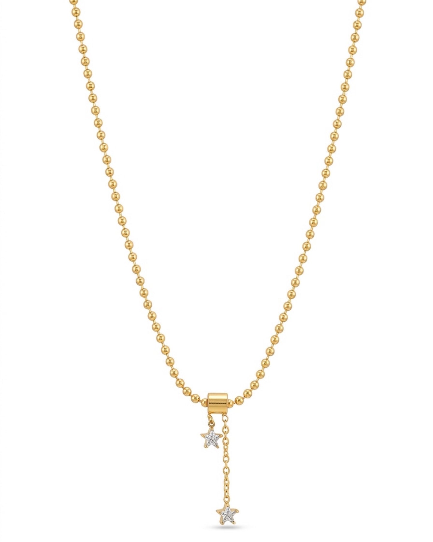 Star Charms Beaded Chain Necklace