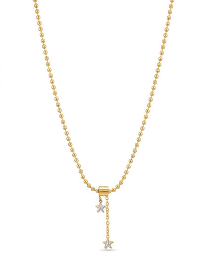 Star Charms Beaded Chain Necklace