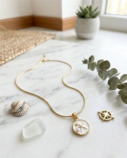 Enamel White Starfish Chain Necklace