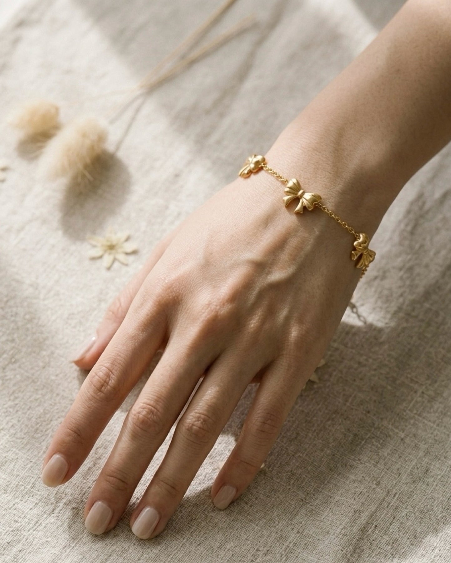 Pookie Bow Gold Bracelet