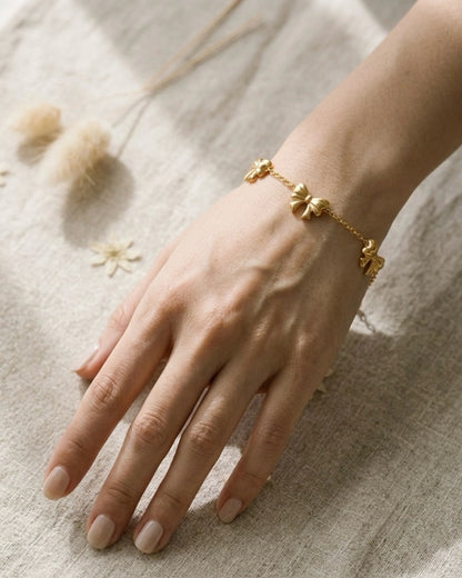 Pookie Bow Gold Bracelet
