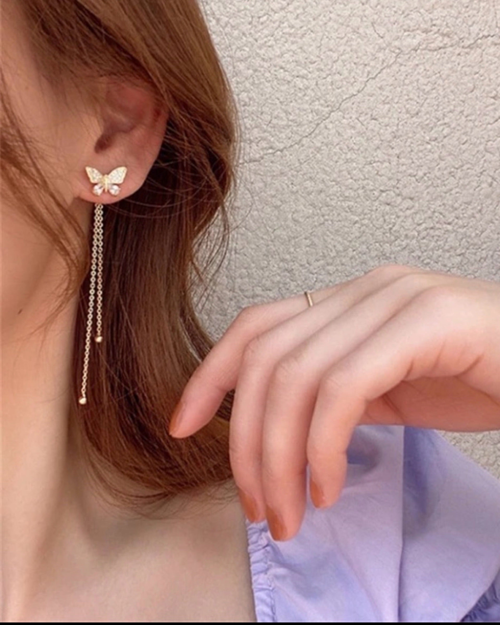 chain long earrings