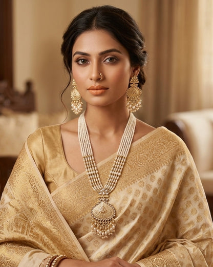 Imperial Pearl Rani Haar Necklace Set
