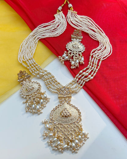 Imperial Pearl Rani Haar Necklace Set