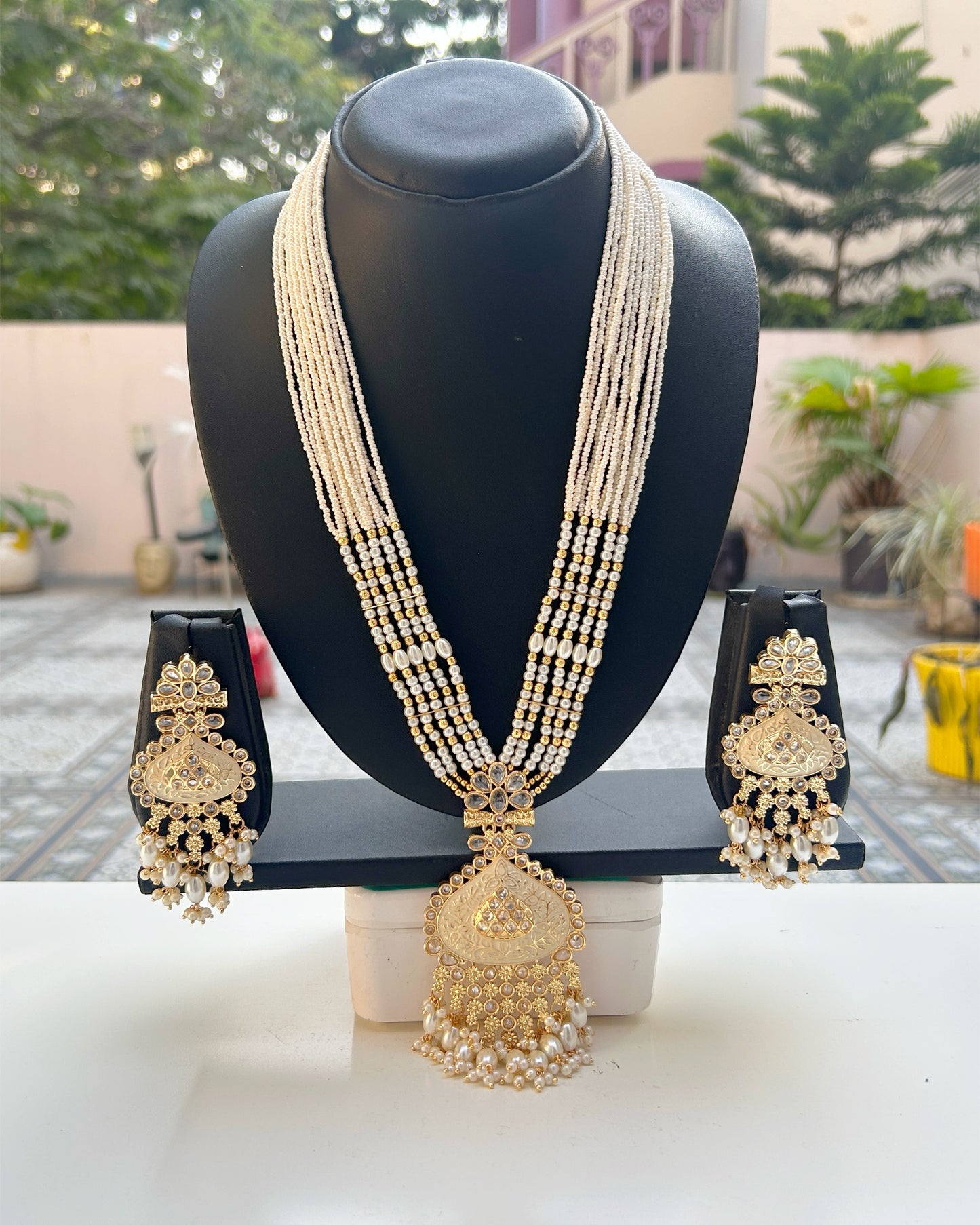 Imperial Pearl Rani Haar Necklace Set