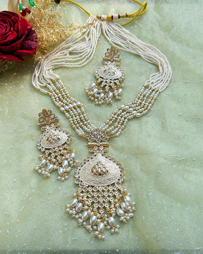 Imperial Pearl Rani Haar Necklace Set