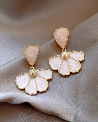 Vintage Petal Drop Earring
