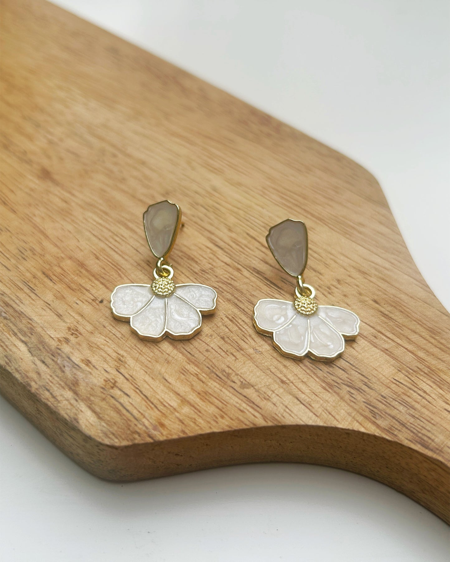 Vintage Petal Drop Earring
