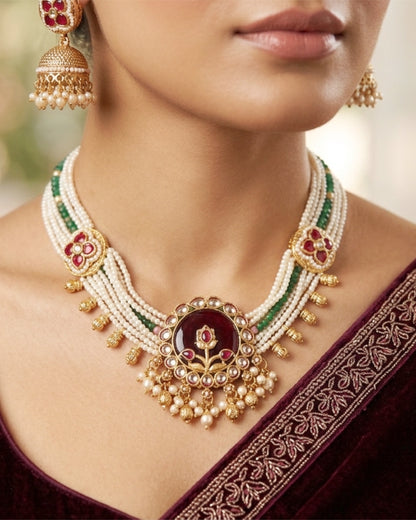 Multistrand Pearl Necklace Set